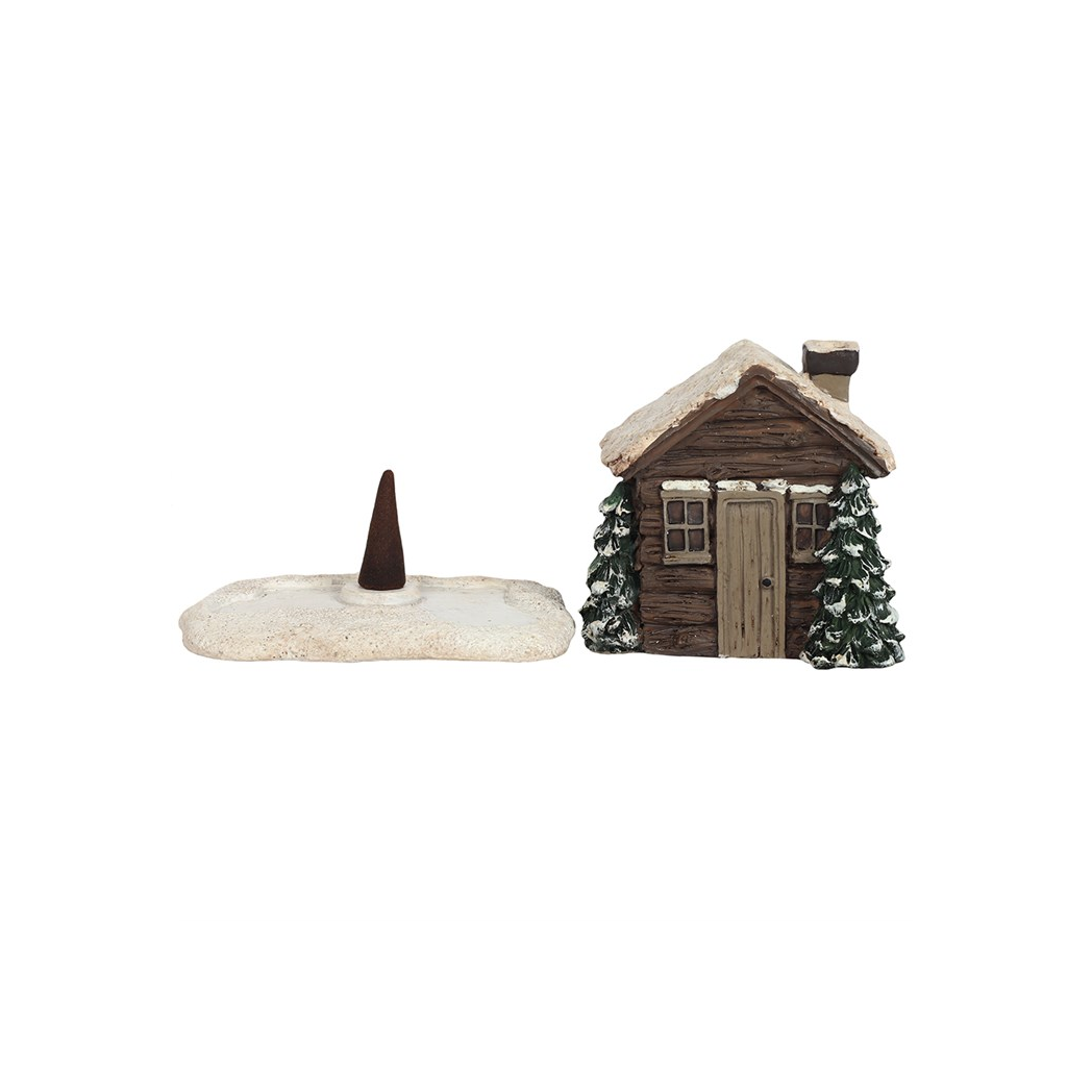 N/A Log Cabin Incense Cone Burner -