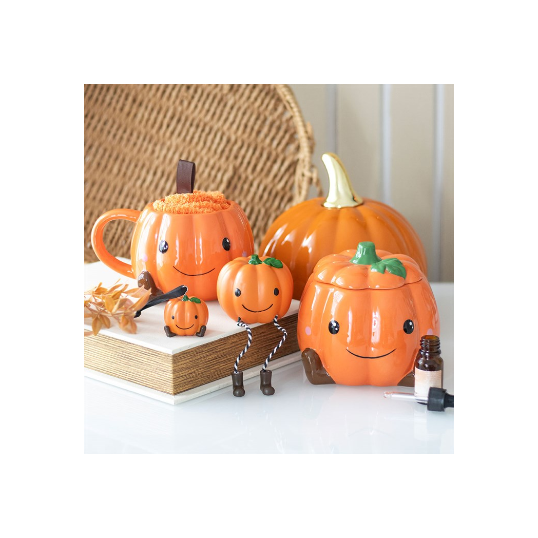N/A Cute Smiling Pumpkin Oil Burner and Wax Warmer -
