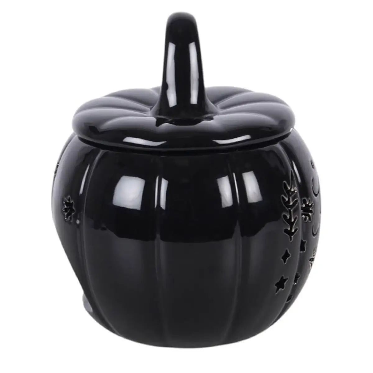 N/A Black Folk Pumpkin Oil Burner and Wax Warmer -