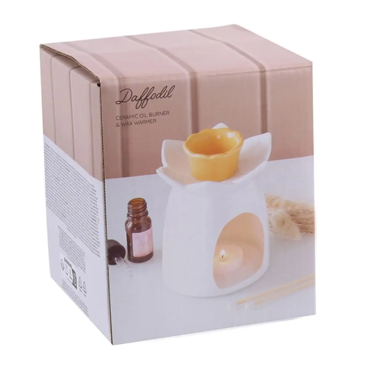 N/A White Daffodil Oil Burner and Wax Warmer -