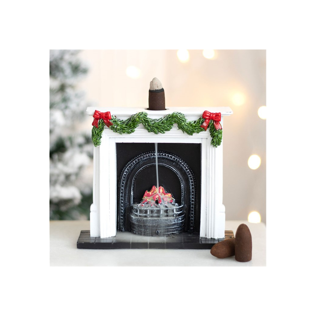 N/A Christmas Fireplace Backflow Incense Burner -