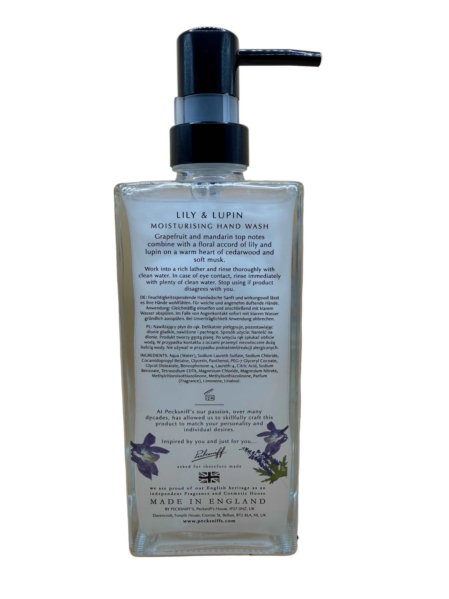 Pecksniff’s Lily & Lupin Glass Hand Wash 500ml