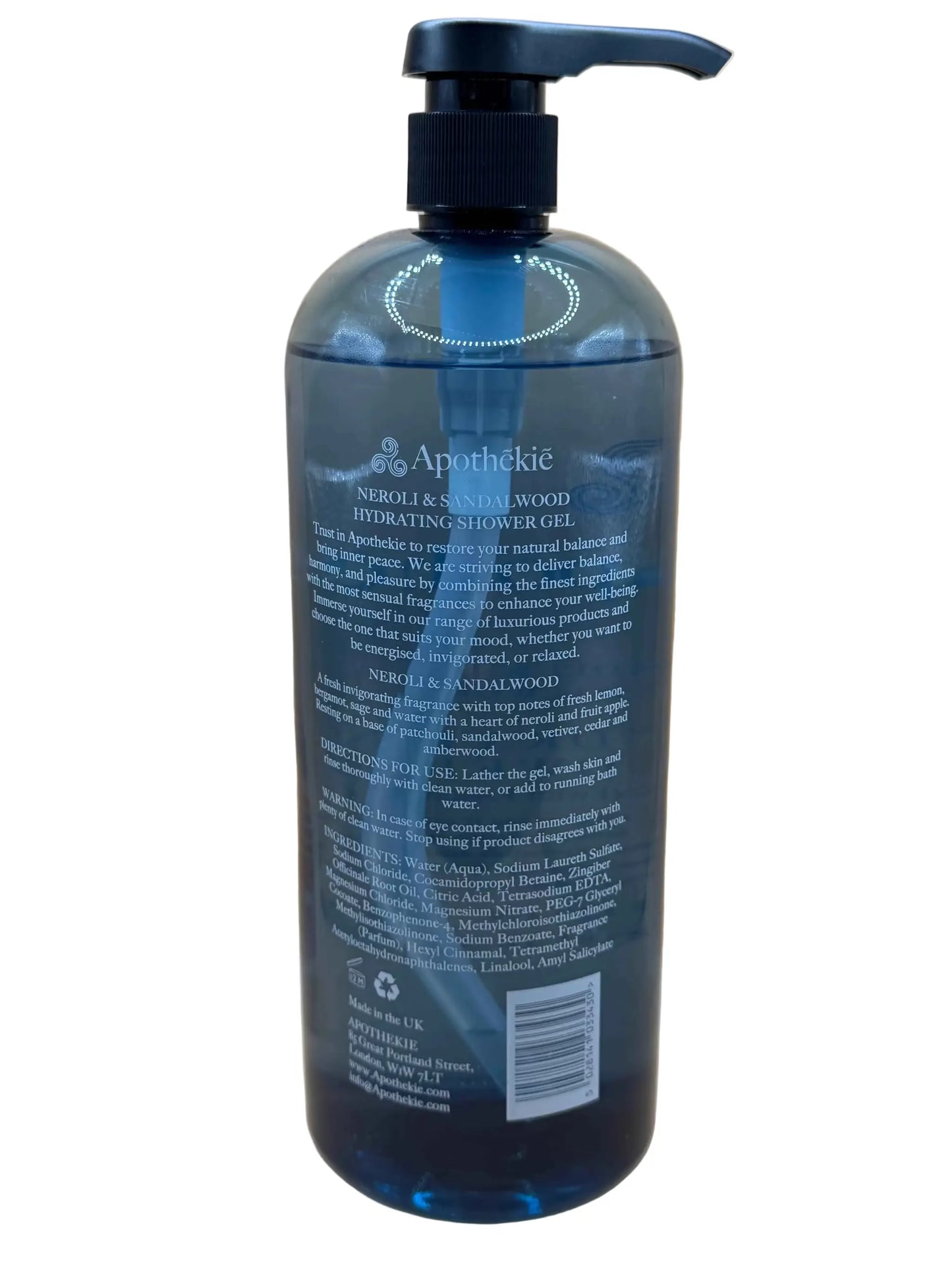 Apothekie Neroli Sandalwood Shower Gel 1000ml - Nourishing Cleanse for Radiant Skin - Everyday Bargainz