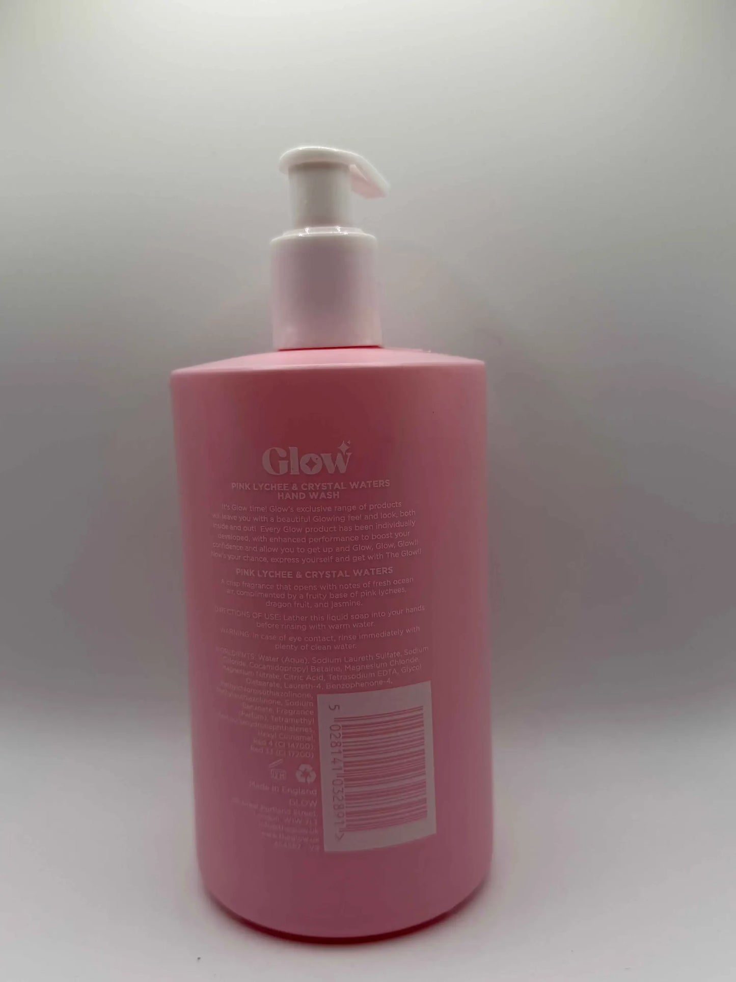 Glow Pink Lychee Hand Wash 500ml with Crystal Waters - Everyday Bargainz