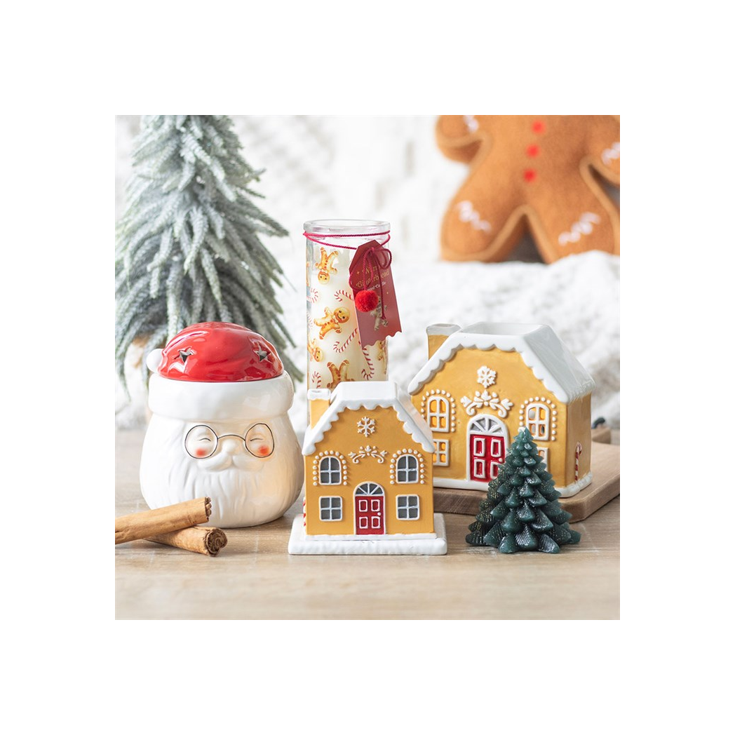 N/A Candy Cane Gingerbread House Incense Cone Holder -