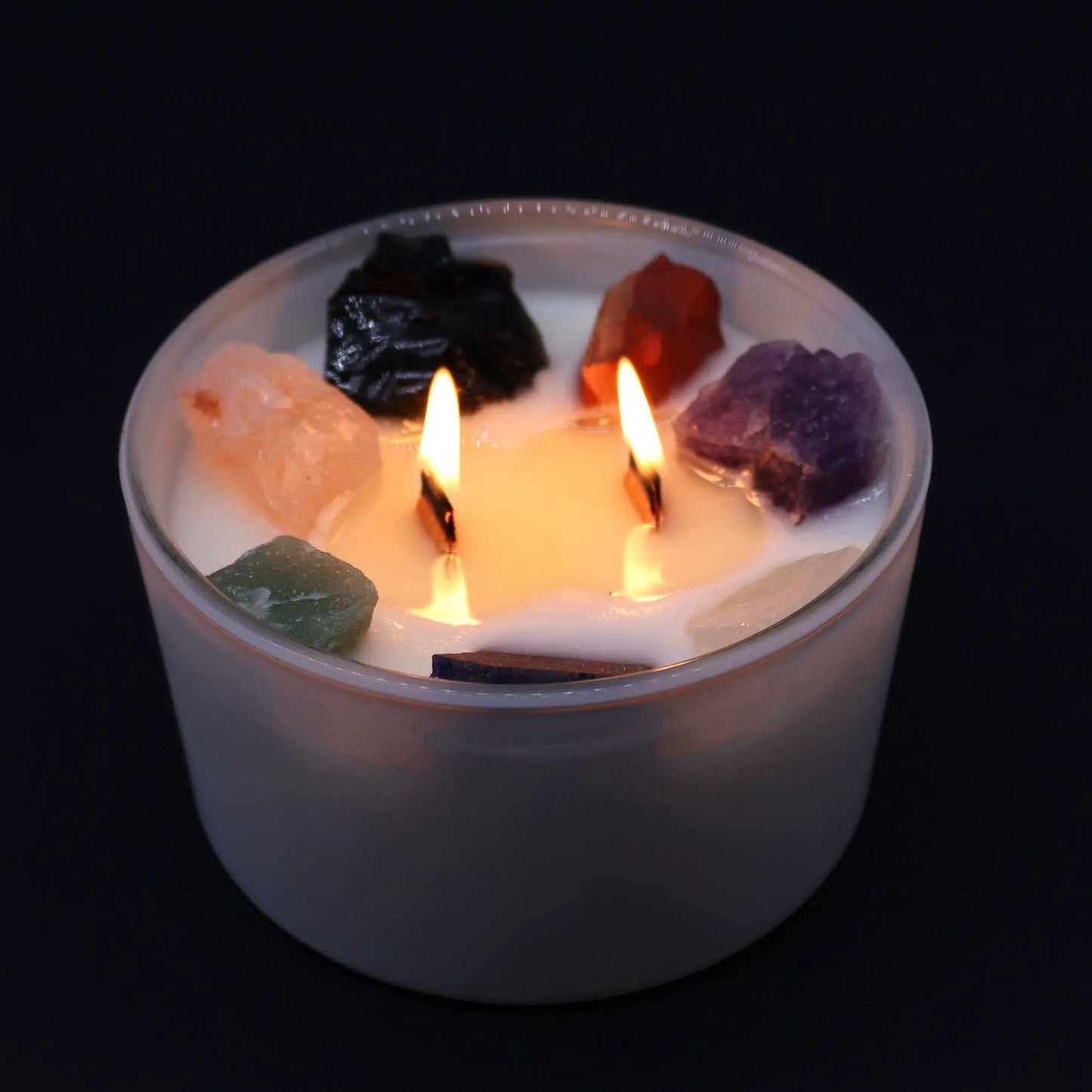 Large Chakra Crystal Candles - Seven Charkra by AW Dropship UK