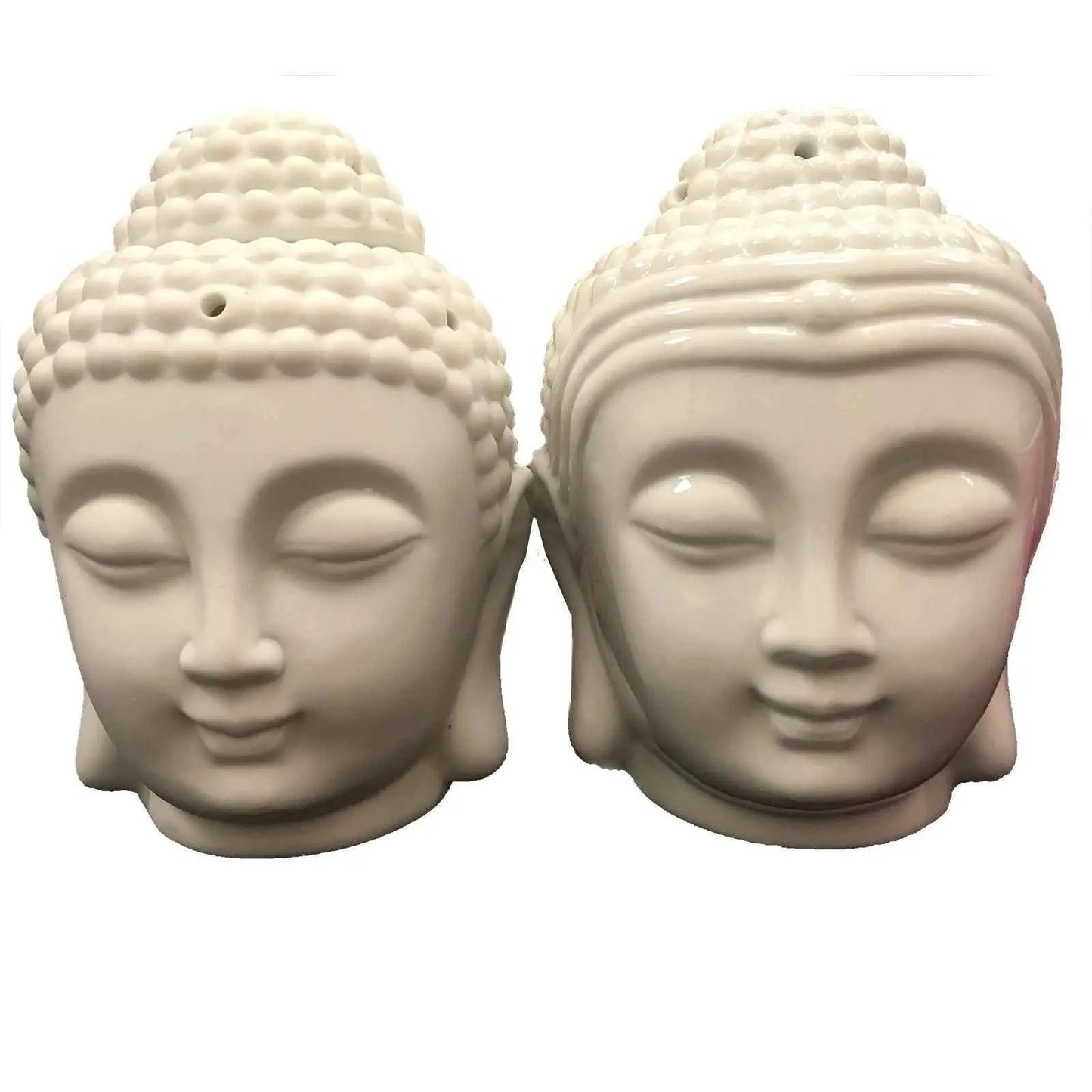 Buddha Head Oil Burner - Elegant White Ceramic Diffuser - Everyday Bargainz