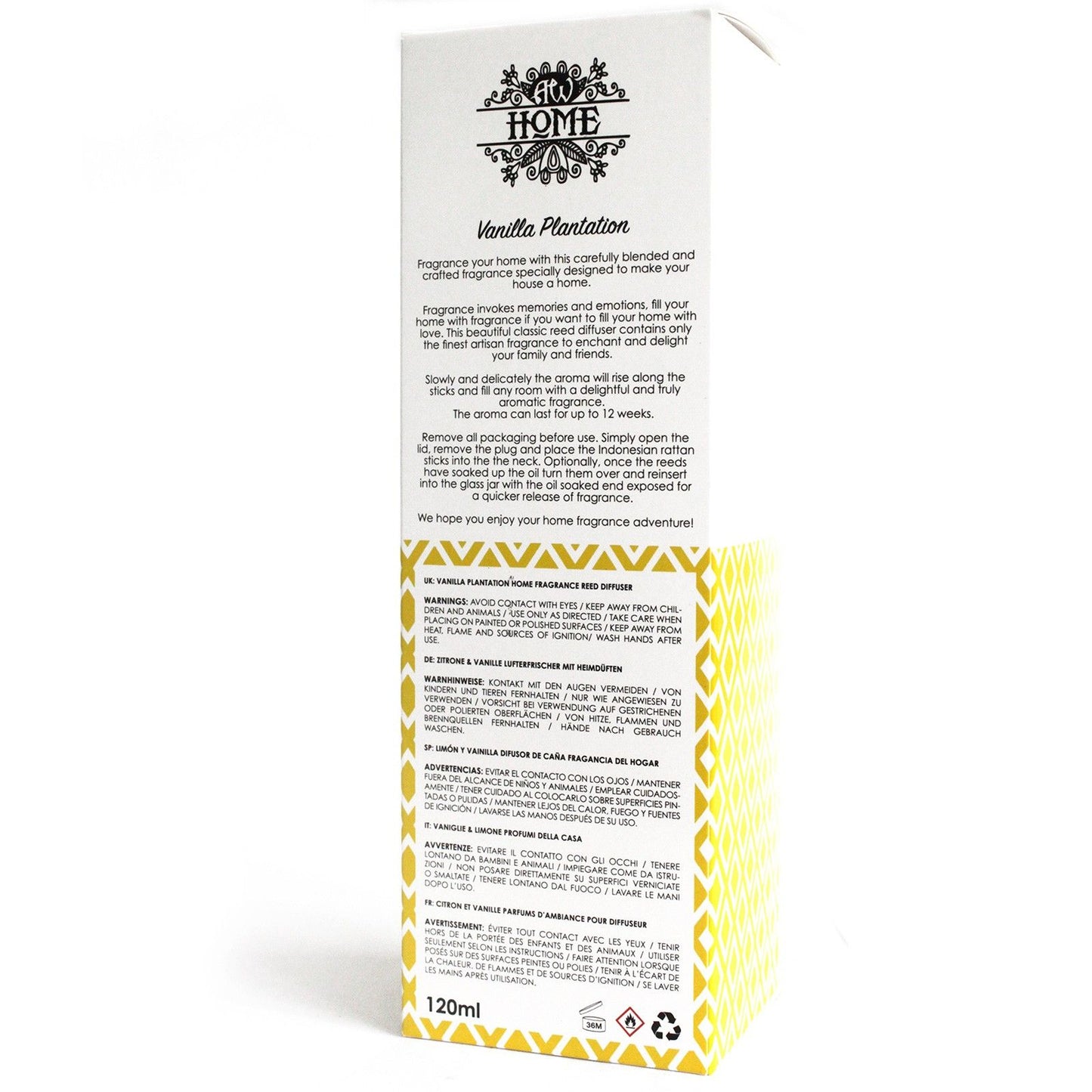 120ml Vanilla Reed Diffuser - Plantation Scent
