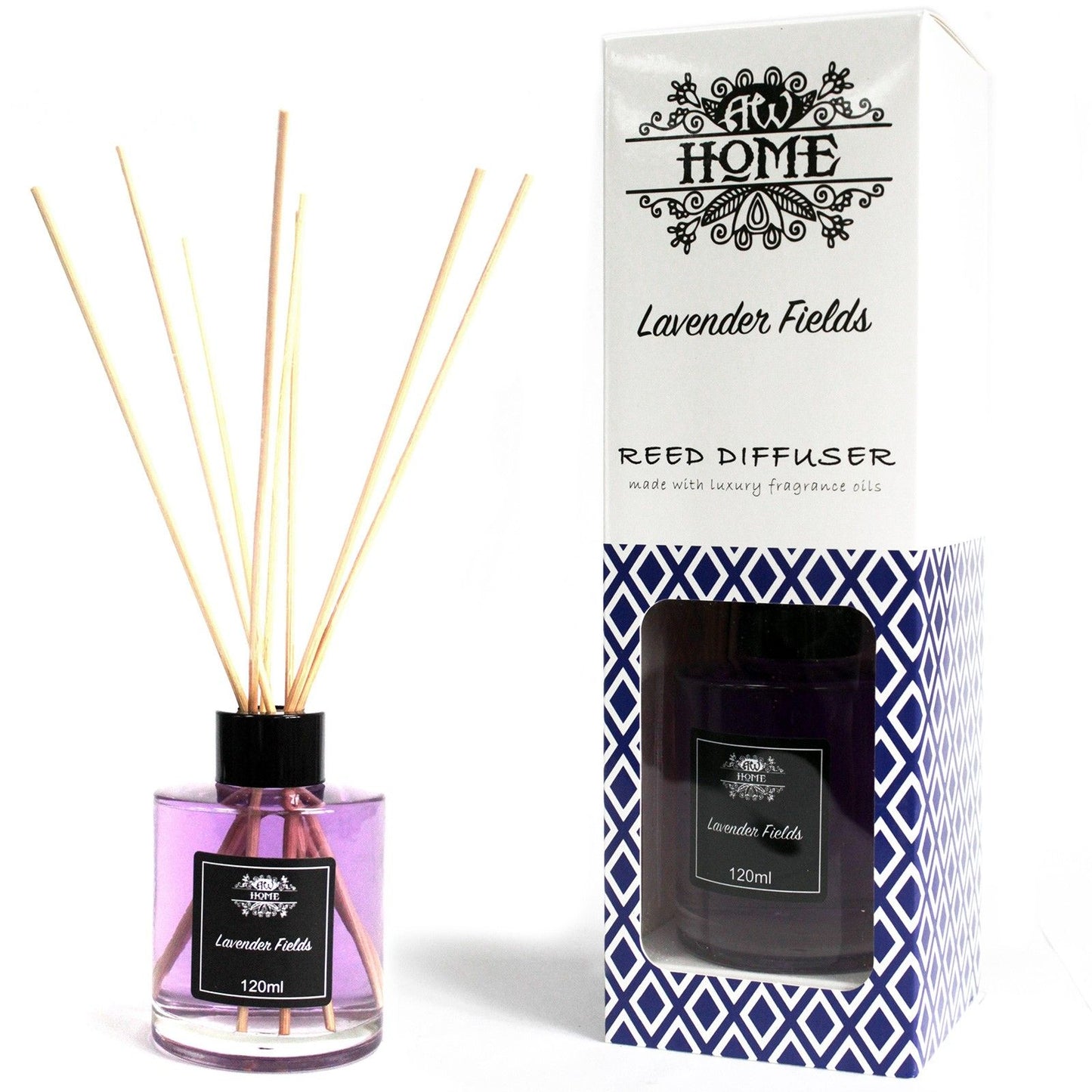 120ml Lavender Reed Diffuser - Relaxing Lavender Fields Scent