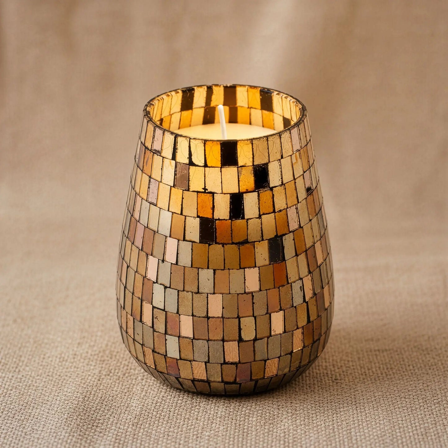 AW Dropship UK Tall Glass Jar Candles - Amber Mosaic - Glass Jar Candles
