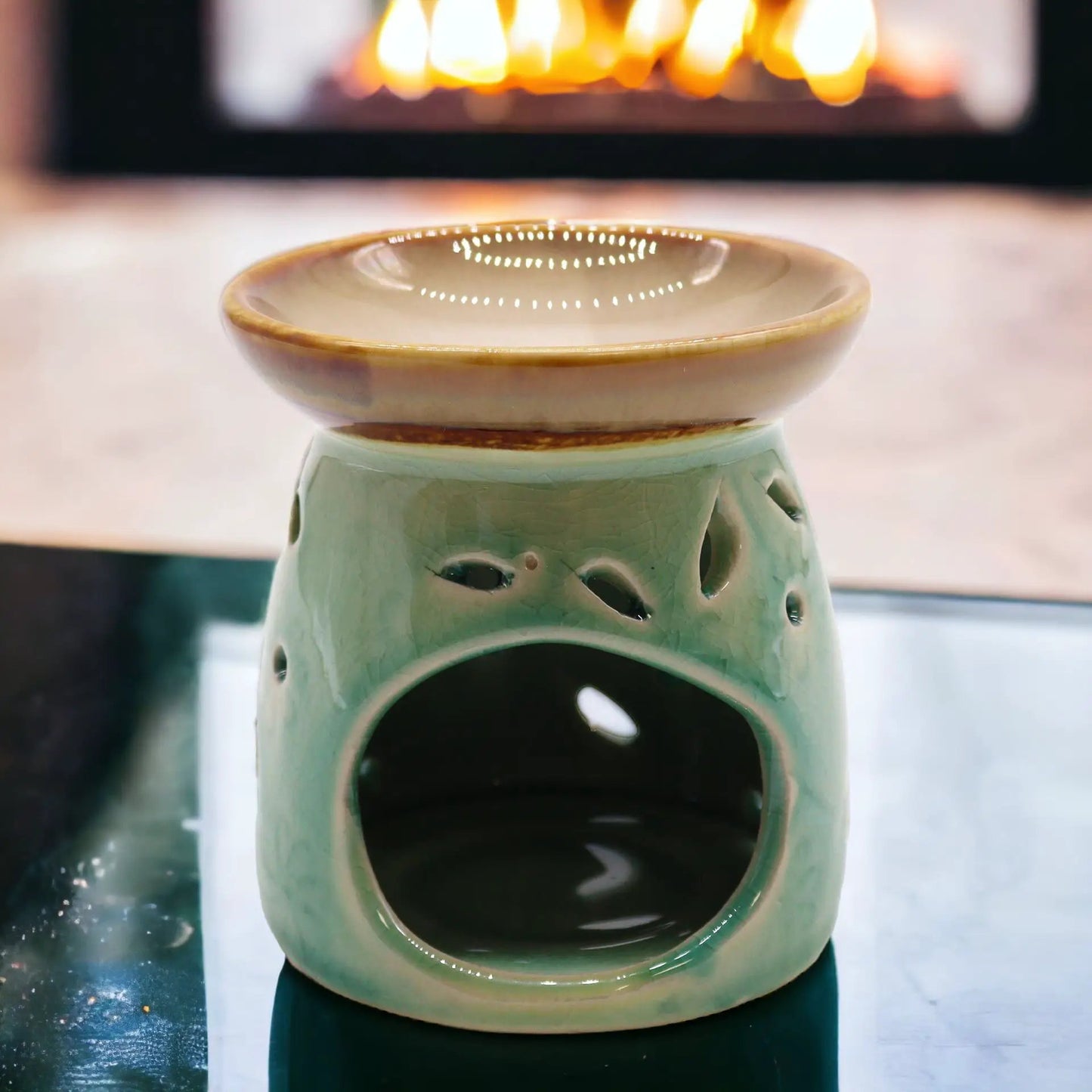Classic Oil Burner - Blue for Aromatherapy and Home Fragrance Enhancement - Everyday Bargainz