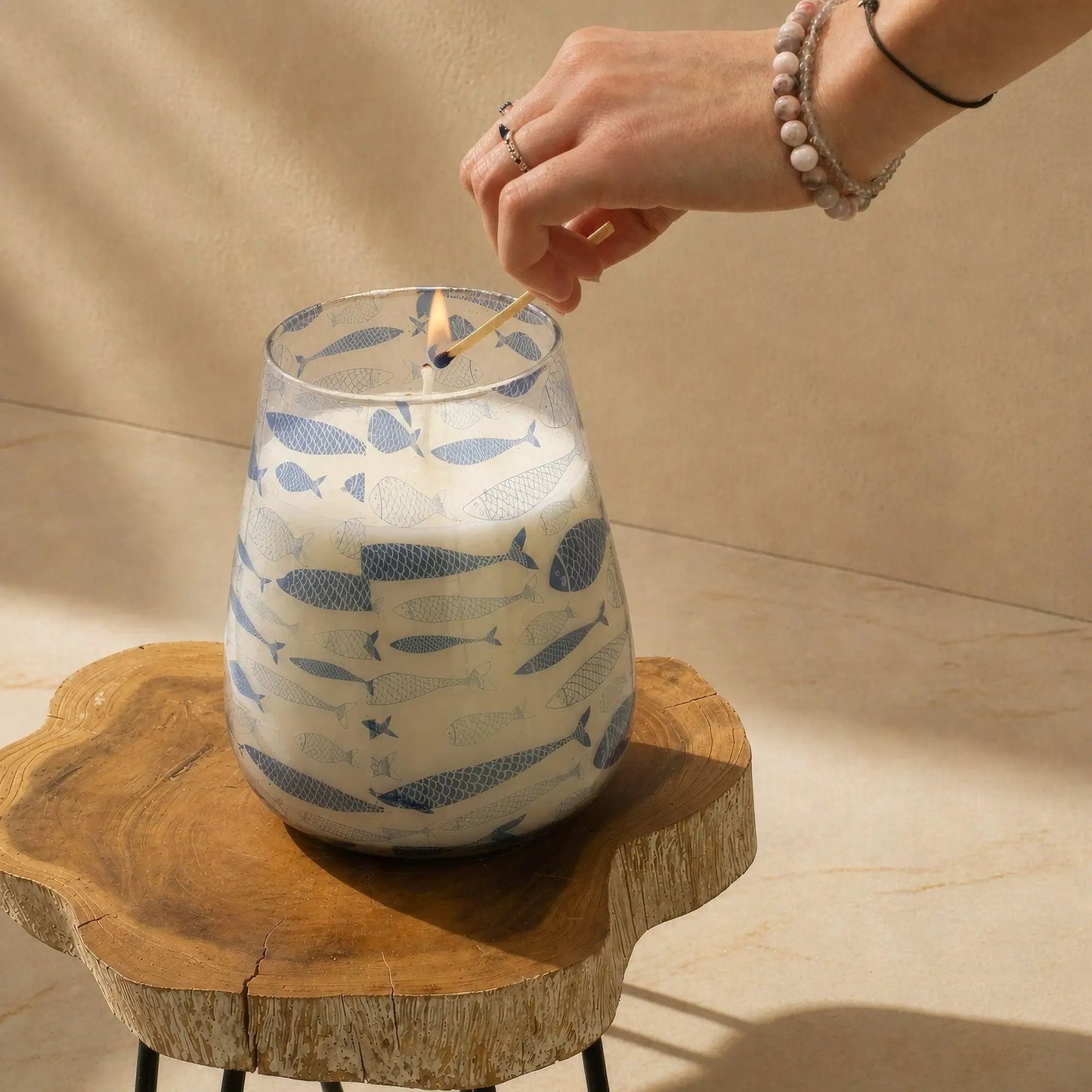 AW Dropship UK Tall Glass Jar Candles - Seabreeze - Glass Jar Candles