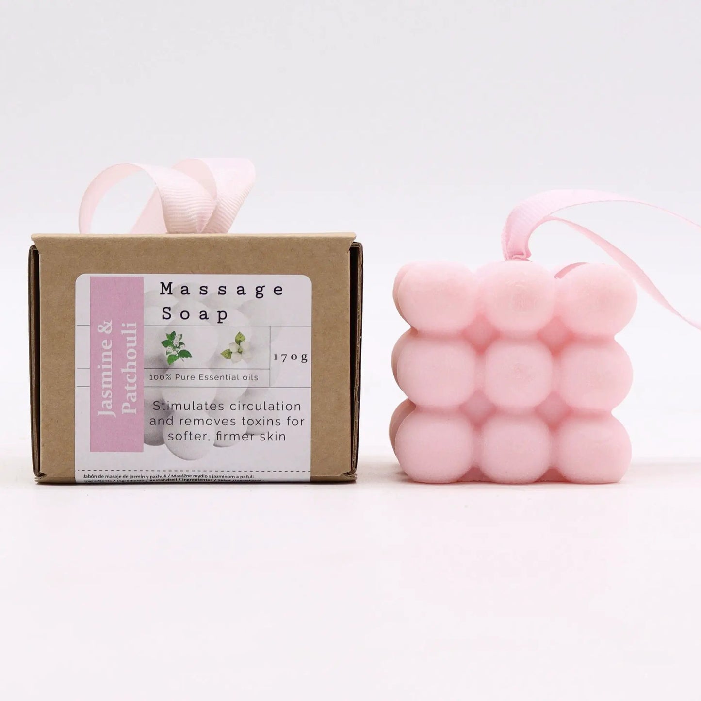 AW Dropship UK Boxed Single Massage Soaps - Jasmine & Patchouli - Boxed Single Massage Soaps