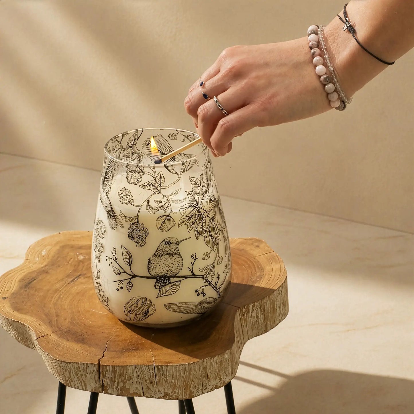 AW Dropship UK Tall Glass Jar Candles - Drawn by Flame - Glass Jar Candles