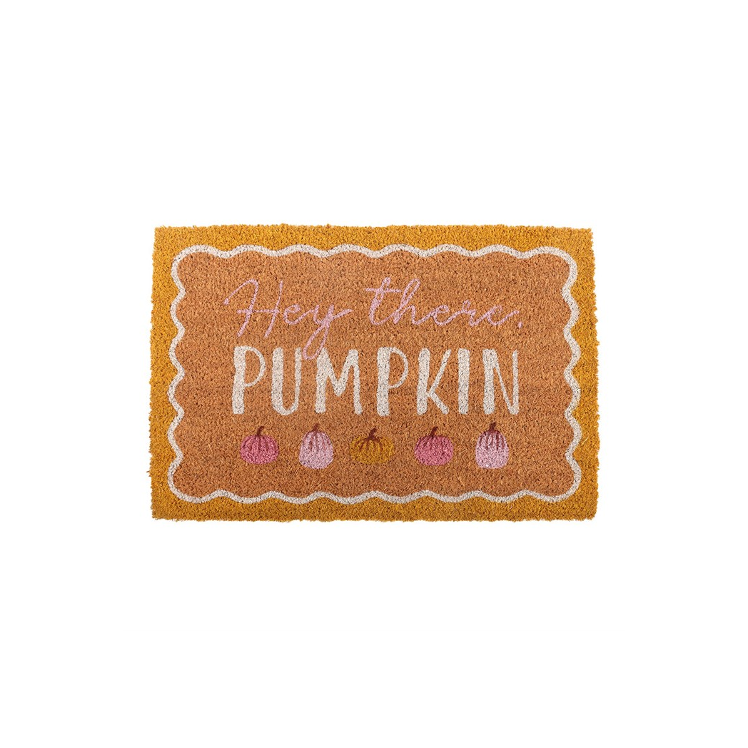 Natural Pumpkin Doormat - Welcome Fall with Cheerful Style