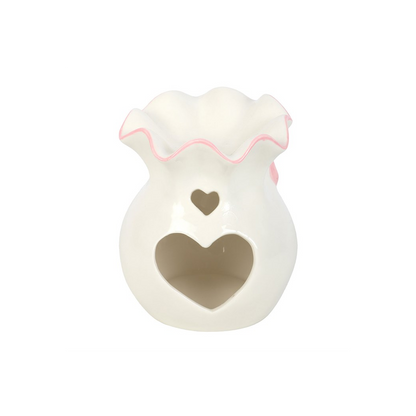 N/A White and Pink Bow Oil Burner -