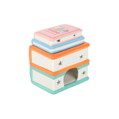 N/A Travel Book Stack Oil Burner and Wax Warmer -