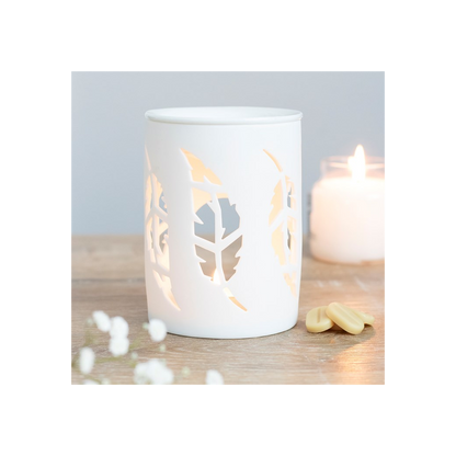 N/A White Feather Cut Out Oil Burner -