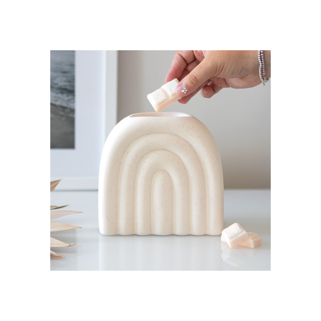 N/A Cream Speckle Arch Oil Burner -