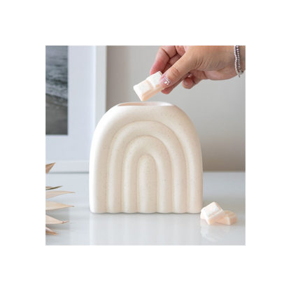 N/A Cream Speckle Arch Oil Burner -