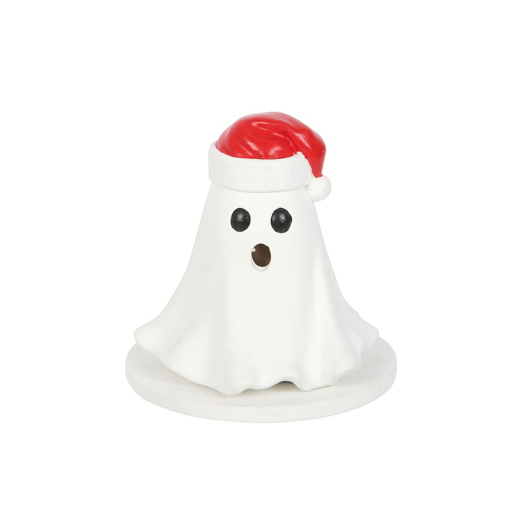 N/A Ghost with Santa Hat Incense Cone Holder -