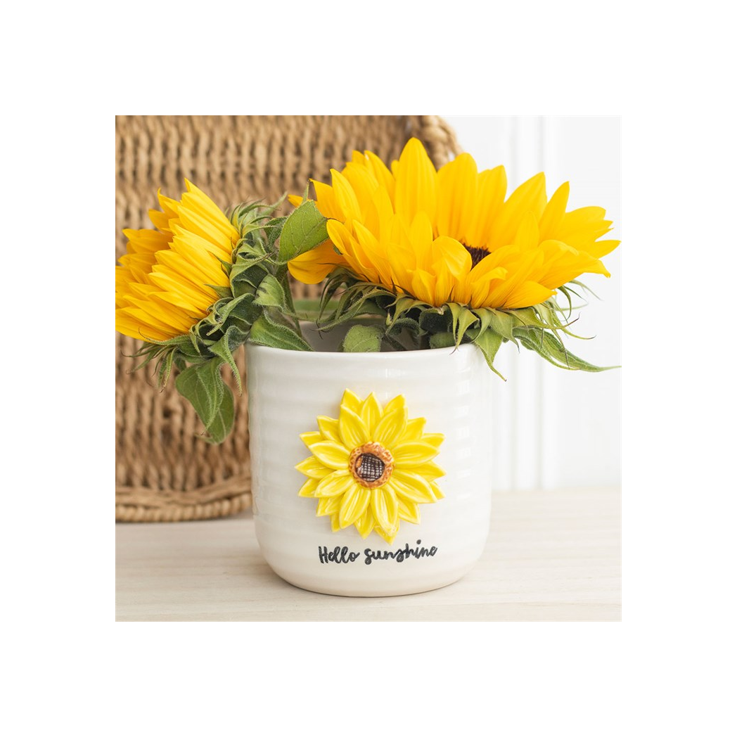 Hello Sunshine Plant Pot: Brighten Your Space with a 3D Sunflower Design