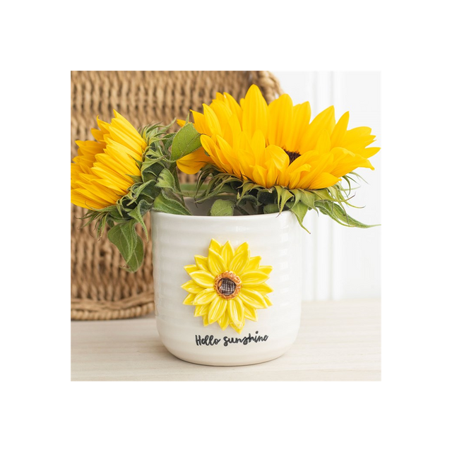 Hello Sunshine Plant Pot: Brighten Your Space with a 3D Sunflower Design