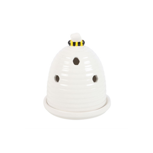 N/A White Beehive Incense Cone Holder -