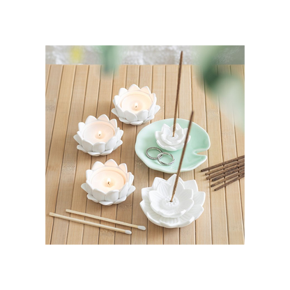 N/A Lotus Flower Incense Stick Holder and Trinket Dish -
