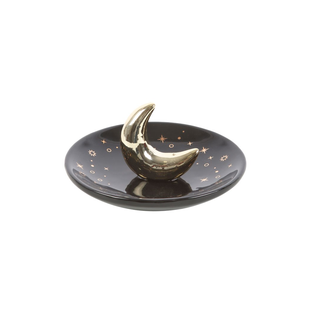 N/A Gold Crescent Moon Incense Stick Holder -