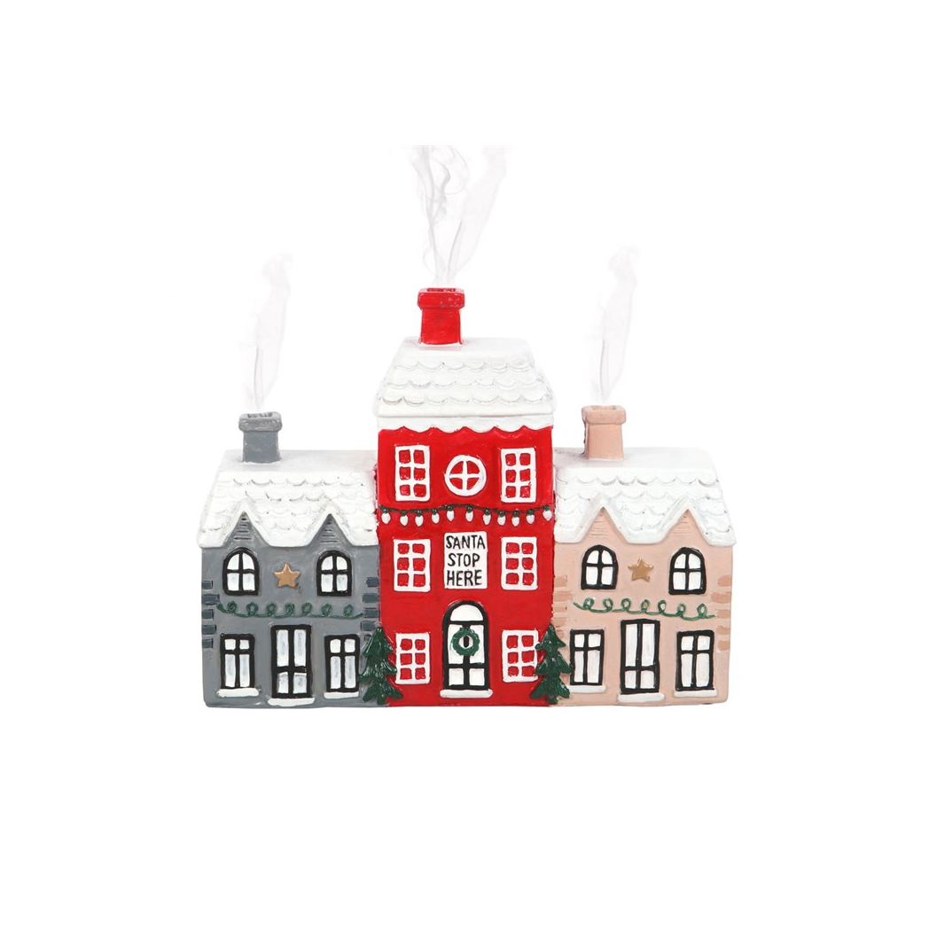 N/A Christmas Village Incense Cone Holder -
