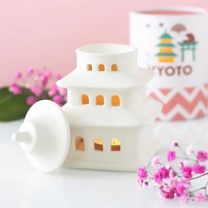 Something Different Pagoda Shaped Oil Burner and Wax Warmer - Japanese Inspired Serenity for Home Fragrance