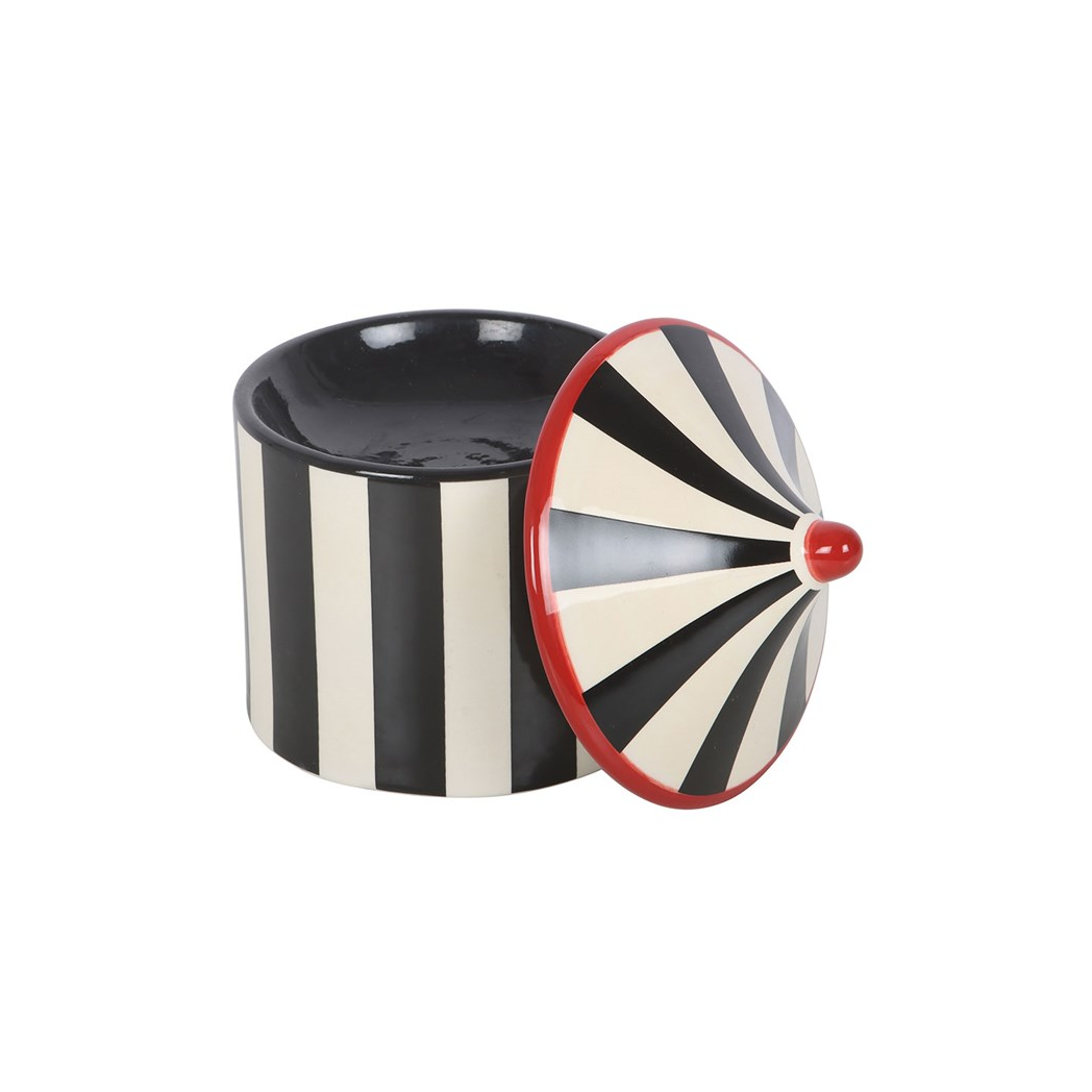 N/A Black Striped Circus Tent Oil Burner -