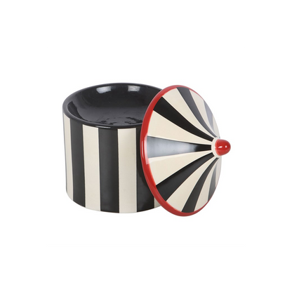 N/A Black Striped Circus Tent Oil Burner -