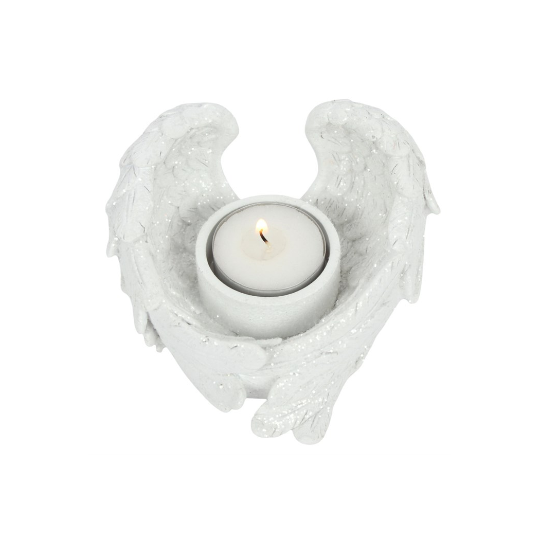 N/A Glitter Angel Wing Candle Holder -