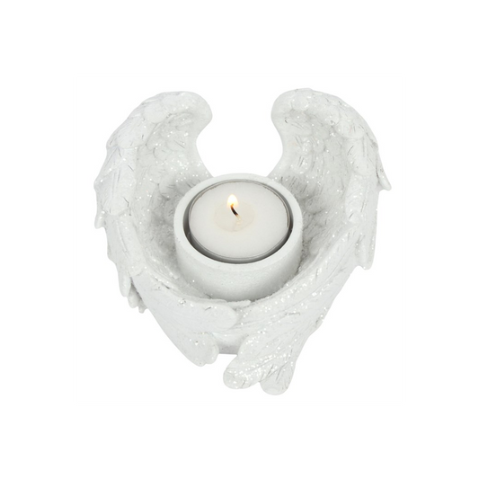 N/A Glitter Angel Wing Candle Holder -