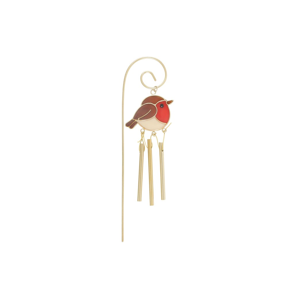 Robin Remembrance Windchime Stakes – Set of 12 with Display