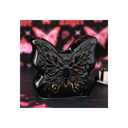N/A Black Cut-Out Butterfly Oil Burner -