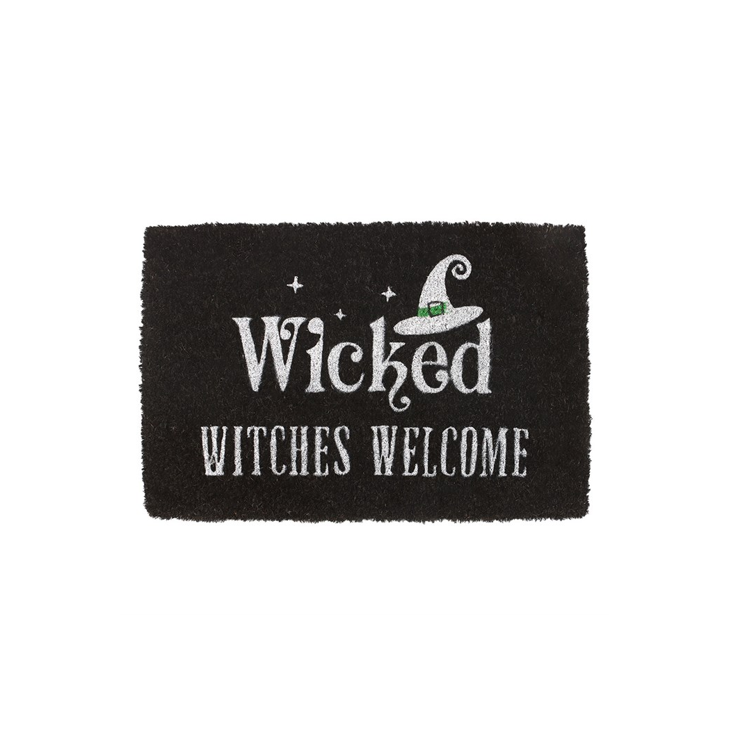 Wicked Witches Welcome Doormat – Black Witchy Entryway Mat