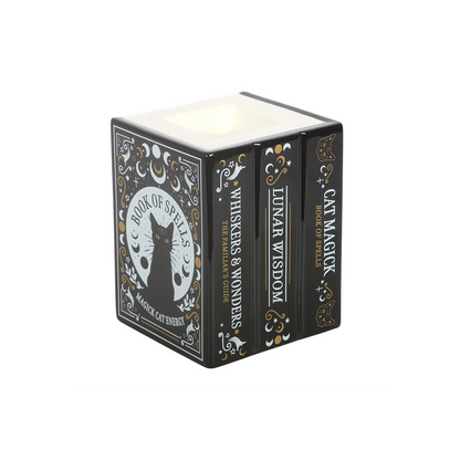 N/A Black Cat Book of Spells Oil Burner and Wax Warmer -