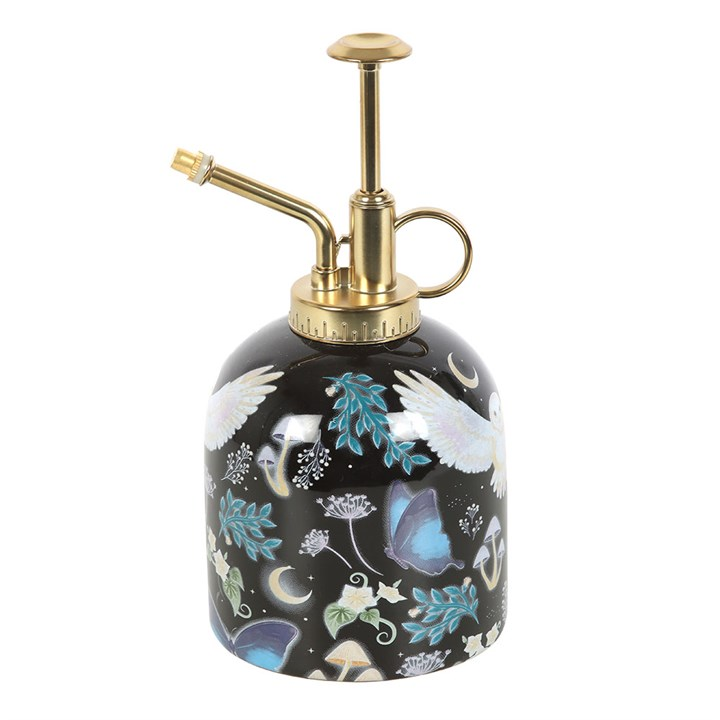 Enchanting Ceramic Plant Mister: Night Flight Owl Print