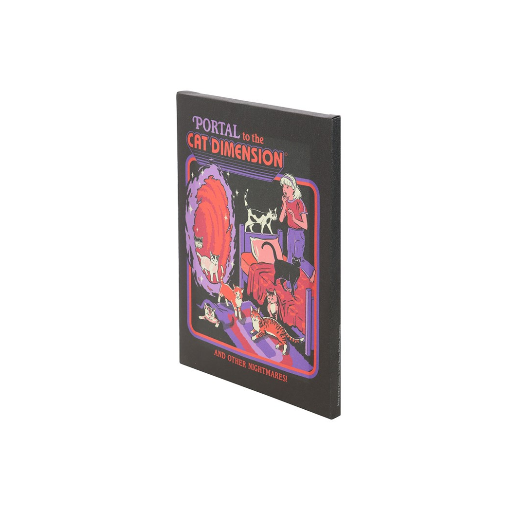Steven Rhodes Cat Dimension Canvas Plaque, 19 x 25 cm