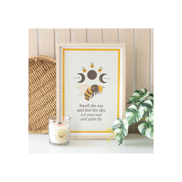 Bee Framed Wall Art Print – Summer Solstice Design