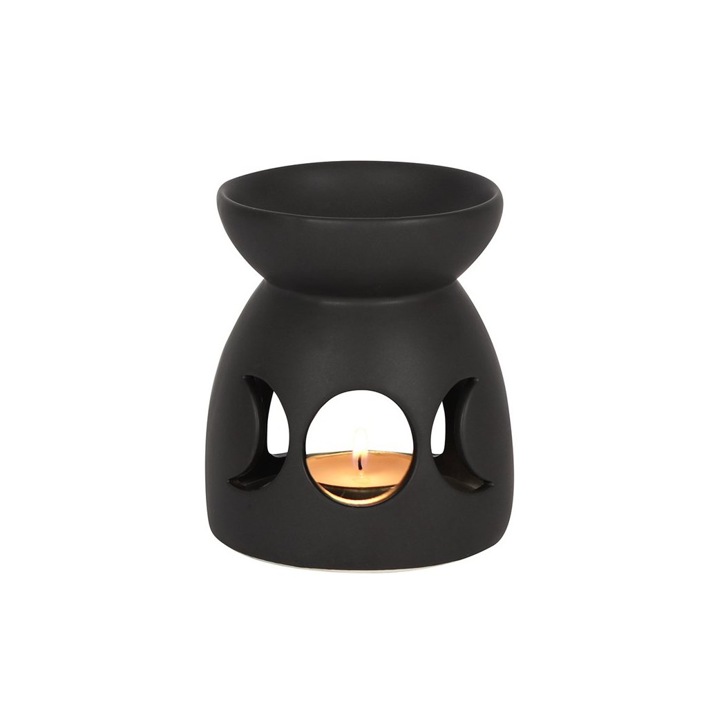 N/A Black Triple Moon Cut Out Oil Burner -