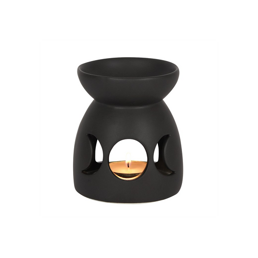 N/A Black Triple Moon Cut Out Oil Burner -