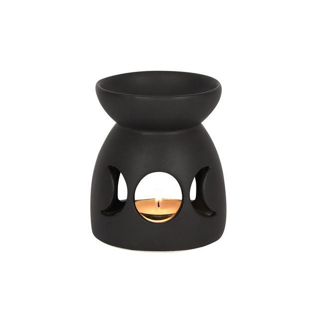 N/A Black Triple Moon Cut Out Oil Burner -