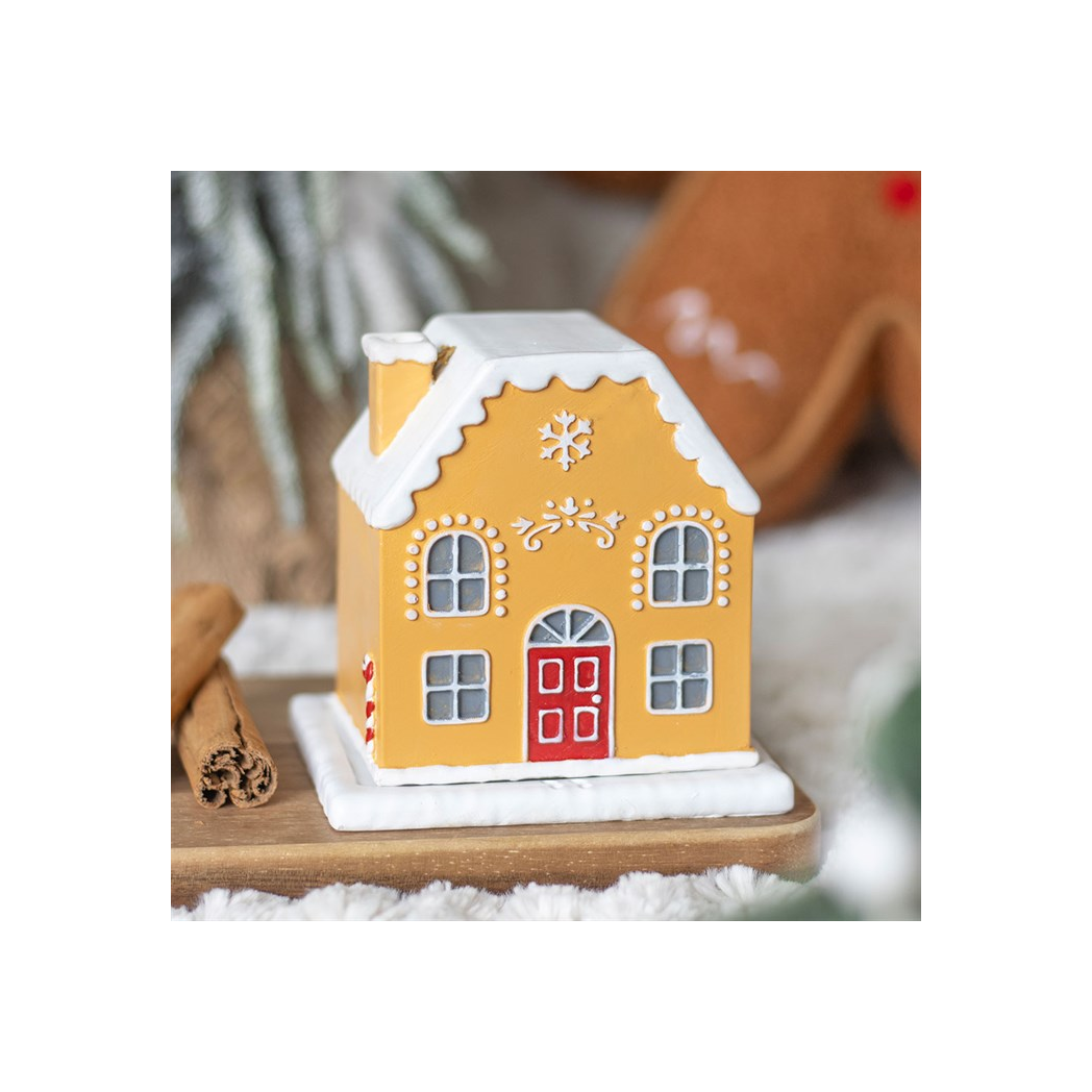 N/A Candy Cane Gingerbread House Incense Cone Holder -