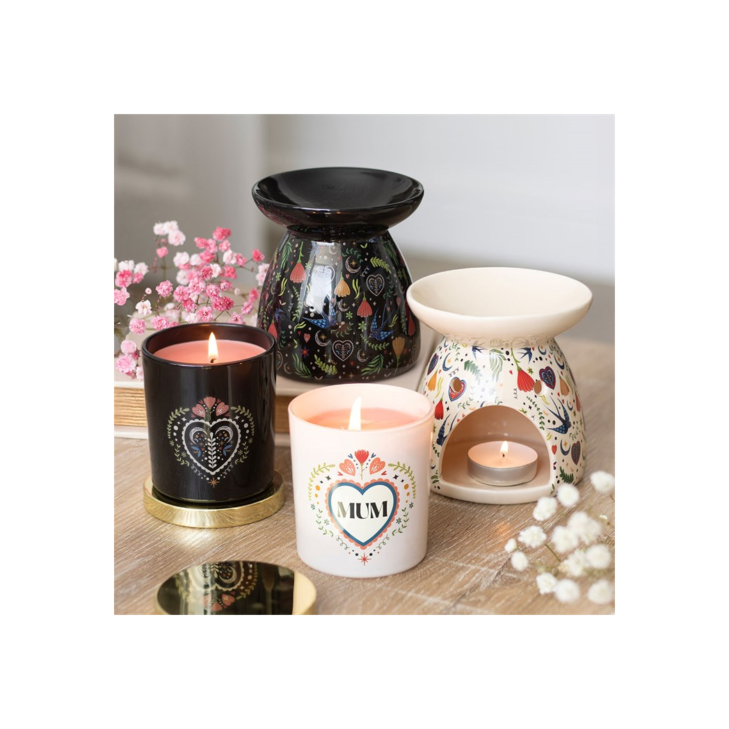 N/A Midnight Bloom Print Oil Burner -