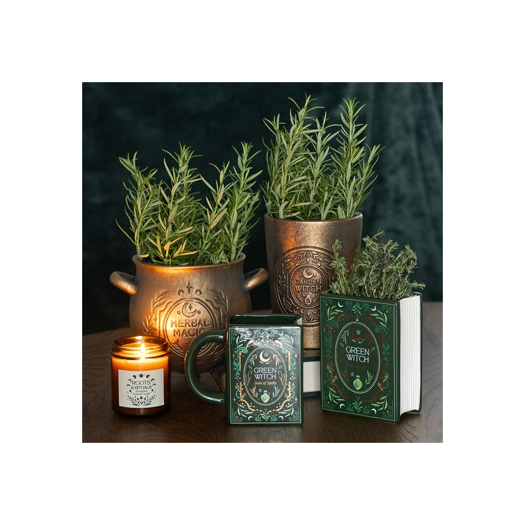 Bronze Effect Terracotta Plant Pot: Herbal Magic for Your Greenery