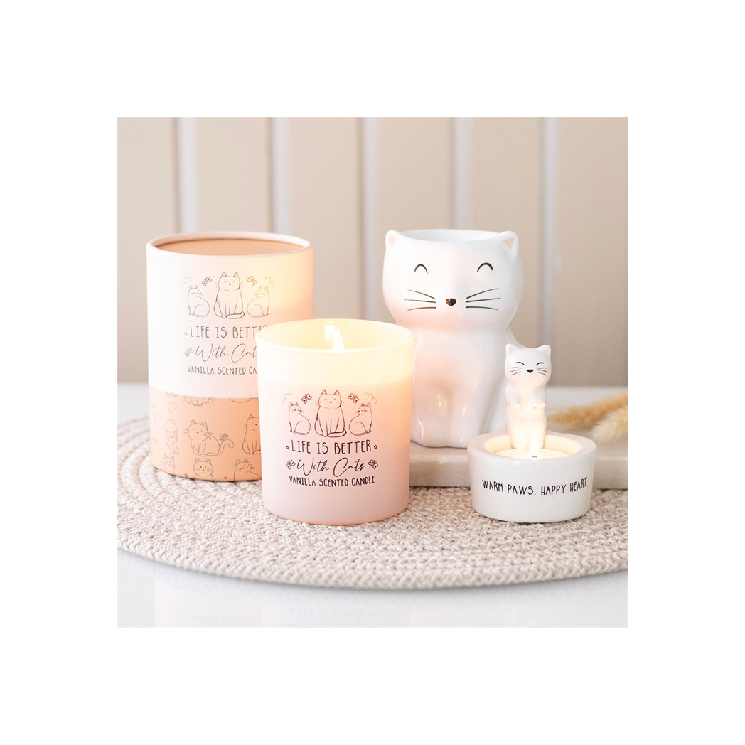 N/A White Happy Cat Oil Burner -